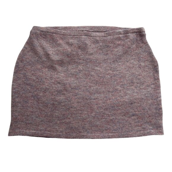 Naked Wardrobe Boucle Knit Mini Skirt in Lavender - Picture 1 of 5
